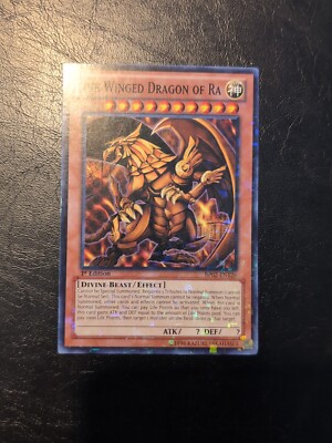 Yu-Gi-Oh! MOSAIC RARE CARD THE WINGED DRAGON OF RA BP02-EN0126 1ST VLP-image