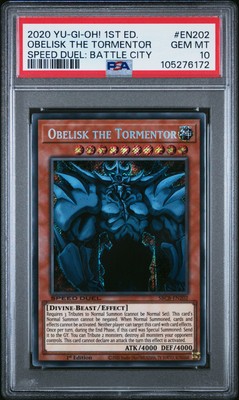 2020 YU-GI-OH! SPEED DUEL: BATTLE CITY BOX 1ST ED OBELISK THE TORMENTOR PSA 10-image