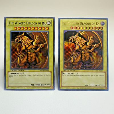 2x LOT Yugioh The Winged Dragon of Ra LC01-EN003 Limited Edition Ultra Rare - NM-image