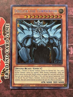 Obelisk The Tormentor - KICO-EN064 - Secret Pharaoh’s Rare - 1st Ed. - LP-image