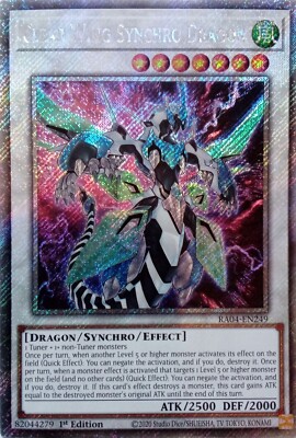 RA04-EN249 CLEAR WING SYNCHRO DRAGON PLATINUM SECRET RARE 1ST ED YuGiOh CARD-image