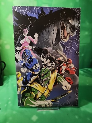 godzilla vs. mighty morphin power rangers #1 Gavarrette Virgin-image