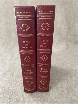 Easton Press Years of Upheaval by Henry Kissinger 2 vols NEAR MINT WG-image