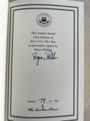 HOW I GOT THIS WAY by Regis Philbin SIGNED 1st Edition w/ COA-image