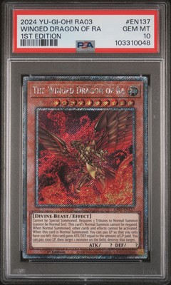 2024 YU-GI-OH! RA03-QUARTER CENTURY BONANZA THE WINGED DRAGON OF RA PSA 10-image