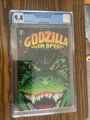 1998 DARK HORSE CLASSICS GODZILLA #1 ARTHUR ADAMS COVER RARE NEWSSTAND CGC 9.4-image