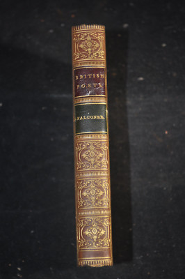 1863 *LEATHER*  The Poetical Works of William Falconer With a Life-image