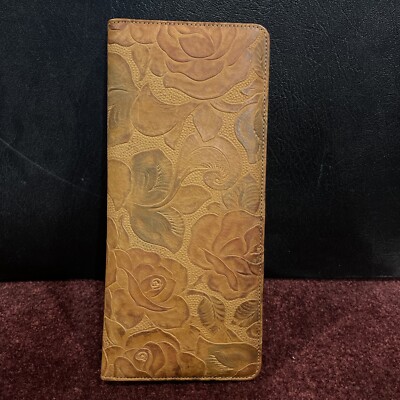 Vintage Antique Leather Bound Business Photograph Book Wallet Size photos NEW!-image