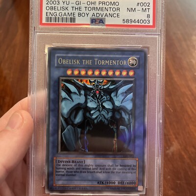 2003 YU-GI-OH! OBELISK THE TORMENTOR Game Boy Ultra Rare GBI-002 - PSA 8-image