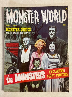 1965 Monster World No. 2-The Munsters Exclusive First Photos-Godzilla-The Thing-image