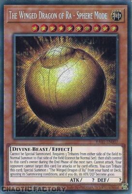 YUGIOH RA01-EN007 The Winged Dragon of Ra - Sphere Mode Secret Rare 1st Edition -image