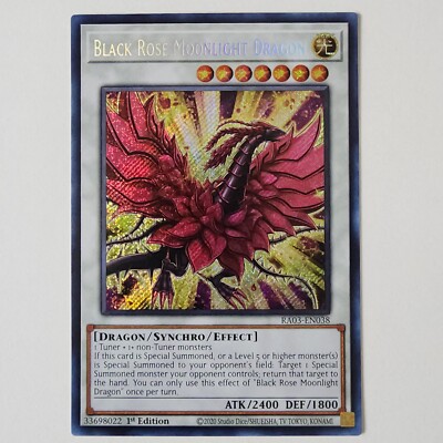 Black Rose Moonlight Dragon - RA03-EN038 - NM - Secret Rare - 1st ed  Yugioh-image