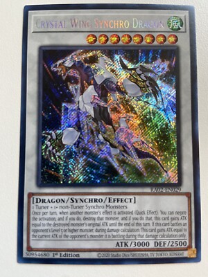 x1 Crystal Wing Synchro Dragon - RA02-EN029 - Secret Rare - 1st Edition Yu-Gi-Oh-image