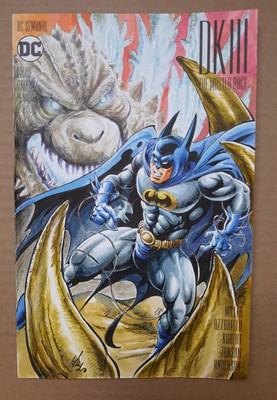 DK3 # 1  Original SKETCH COVER ART  BATMAN GODZILLA La Mole Edition-image