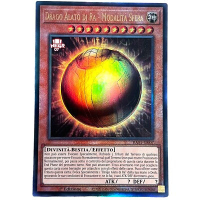 Yu Gi Oh Ita 1ed Rare Ultimate Ra01-it007 Dragon Winged of Ra - Mode Sphere-image
