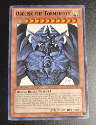 YuGiOh! Obelisk the Tormentor - BP01-EN021 - Rare - 1st Edition Light Play-image