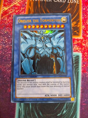 Yu-Gi-Oh! Obelisk the Tormentor YGLD-ENG02 Limited Ultra Rare Near Mint e5/-image