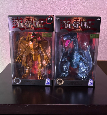 Yugioh Blue Eyes White Dragon And Winged Dragon Of Ra With A Collectors Book-image