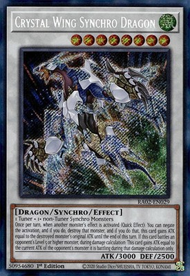 Yu-Gi-Oh Card - RA02-EN029 - CRYSTAL WING SYNCHRO DRAGON (secret rare holo) NM/M-image