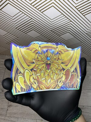 Yugioh! Egyptian God Obelisk Slifer & Ra 3D Lenticular Car Motion Sticker Decal-image
