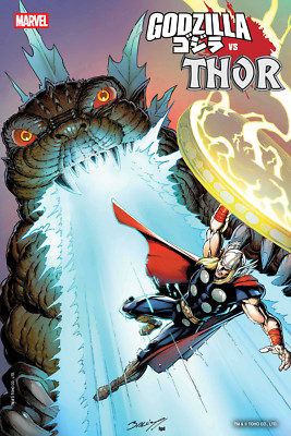 🟣 GODZILLA VS. THOR #1 Mark Bagley *Foil* Presale 7/2/25-image