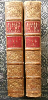 1757 HISTORY OF THE SARACENS + LIFE OF MAHOMET 2 VOLUMES-image