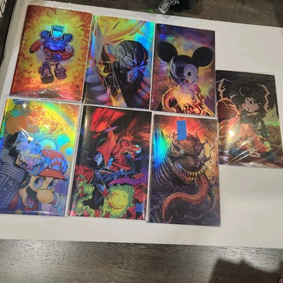 INVASION WILLIE #1/COSPLAY WARS #1 RARE FOIL COMIC VARIANT LOT: SPAWN, GODZILLA+-image