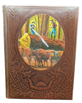 The Old West Time Life Books “The Loggers” Leather Bound Hard Cover  1976-image