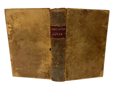 Antique Book Plutarch's Lives by John Langhorne Complete in One Volume 1841-image