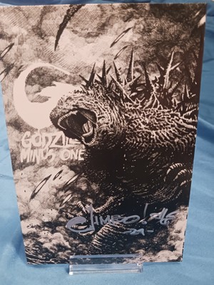 GODZILLA MINUS ONE - PRINT SIGNED JIMBO SALGADO - Ltd 153/300 -TOPSHELF COMIC -image