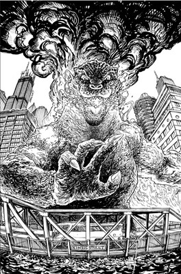 Godzilla vs. America: Chicago 1:25 Browne Variant (NM- / NM range)-image