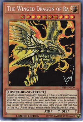 2019 Yu-Gi-Oh! Gold Sarcophagus Tin The Winged Dragon of Ra #TN19-EN009 NM-image