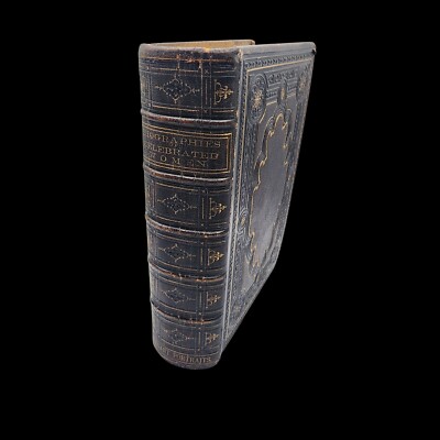 1863 Portraits Of Celebrated Woman W/Brief Biographies.Ornately Bound In leather-image