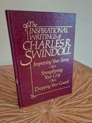 The Inspirational Writings of Charles Swindoll Leather Bound Gold Edged 1988 Red-image