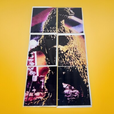 Godzilla King of the Monsters - 6 Card Puzzle Chase / Foil Poster Set - 2006-image