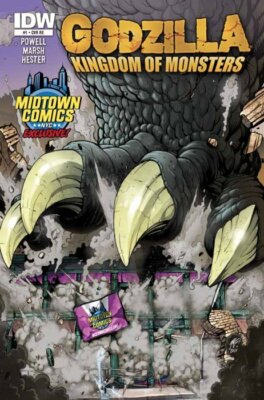 GODZILLA KINGDOM OF MONSTERS #1 MIDTOWN COMICS EXCLUSIVE COVER NM.-image