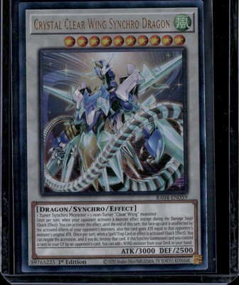 Yu-Gi-Oh! Crystal Clear Wing Synchro Dragon RA04-EN059 Ultimate Rare NM-image