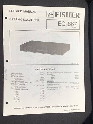 Fisher EQ-867 Service Manual Graphic Equalizer Original-image