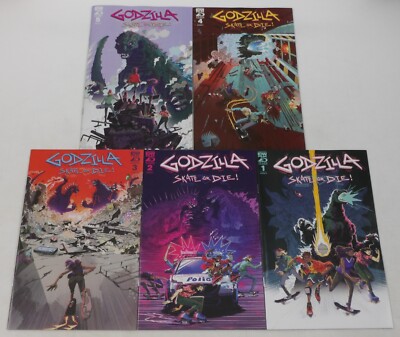 Godzilla: Skate or Die! #1-5 VF/NM complete series IDW 2024 - al A variants-image