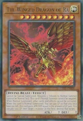 Yu-Gi-Oh! The Winged Dragon of Ra Alt Art LED7-EN000 Ultra Rare 1st Edition NM-image