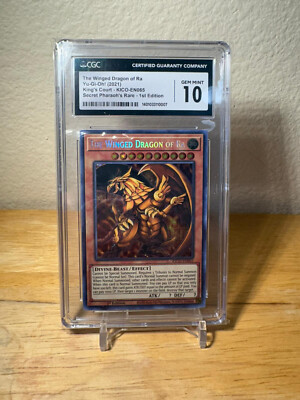 The Winged Dragon of Ra (Secret Pharaoh's Rare) KICO-EN065 CGC 10-image