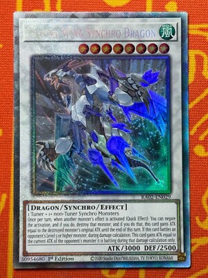 YUGIOH CRYSTAL WING SYNCHRO DRAGON COLLECTORS RARE 1ST NEAR MINT RA02-EN029-image