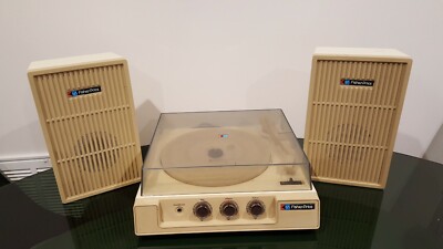 Vintage 1983 Fisher Price Record Player Stereo with speakers #835 -image