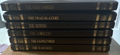 Vintage Time-Life Books THE OLD WEST Leatherette HC Book Lot Of 6 Different-image