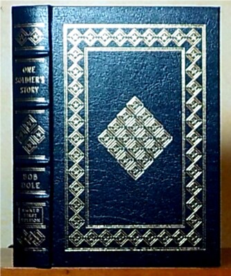 One Soldier’s Story by Bob Dole, Easton Press, Signed, COA & Easton Press Note-image