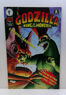 GODZILLA KING OF THE MONSTERS COMIC BOOK #4 1995 ARTHUR ADAMS COVER ART-image
