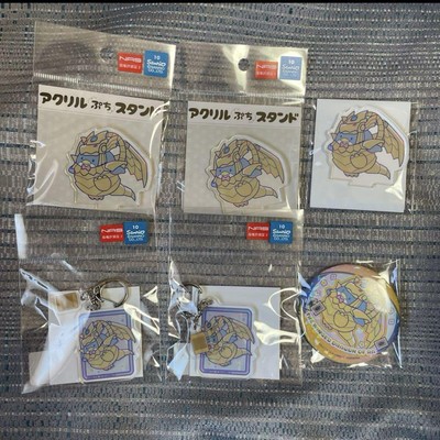 Yu-Gi-Oh! Sanrio Tuxedo Sam Ra’s Winged God Dragon Can Badge Acrylic Stand Used-image