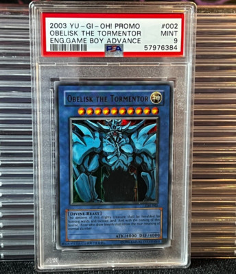 2003 Yu-Gi-Oh Promo Eng. Game Boy Advance Obelisk the Tormentor #GBI-002 PSA 9-image