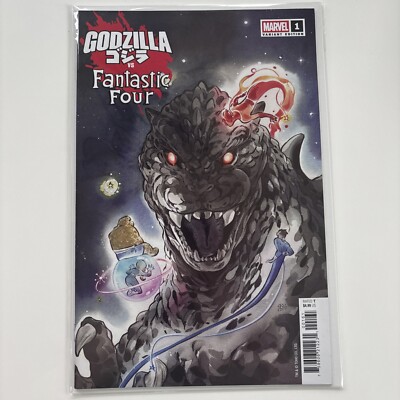 GODZILLA VS FANTASTIC FOUR #1 MARVEL COMICS 2025 PEACH MOMOKO VARIANT NM-image