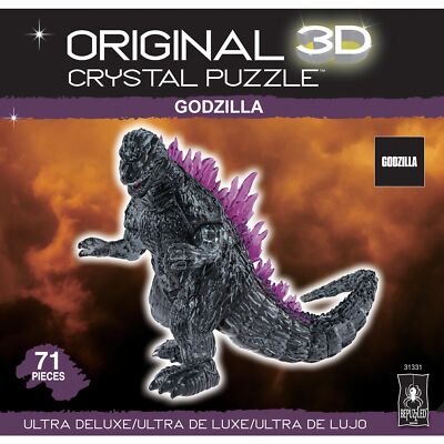 BePuzzled 3D Ultra-Deluxe Licensed Crystal Puzzle-Godzilla (Pack of 1)-image